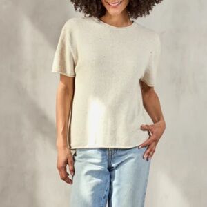 Outerknown crescent knit top moonlight